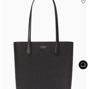 Kate Spade Tote Tinsel Glitter Shoulder Tote Bag Handbag Black
